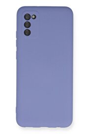 CepteToptan Samsung Galaxy A03S Kılıf Nano içi Kadife Silikon - Lila - DROPX6200-5486