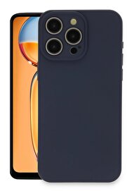 CepteToptan iPhone 15 Pro Max Kılıf Nano içi Kadife Silikon - Lacivert - DROPX6350-4546