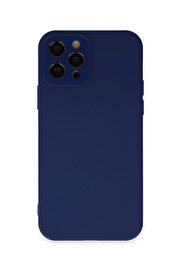 CepteToptan iPhone 12 Pro Max Kılıf Lansman Glass Kapak - Sky Blue - DROPX9641-3874