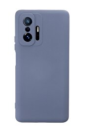 CepteToptan Xiaomi Mi 11T Pro Kılıf Nano içi Kadife Silikon - Gri - DROPX9059-4240