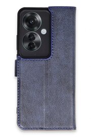CepteToptan Oppo Reno 11F Kılıf Trend S Plus Kapaklı Kılıf - Lacivert - DROPX2236-8839