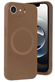 CepteToptan iPhone 16E Kılıf Maya Karbon Kapak - Kahverengi - DROPX4870-4511