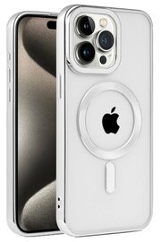 CepteToptan iPhone 15 Pro Kılıf Kronos Magsafe Kapak - Gümüş - DROPX6781-1484