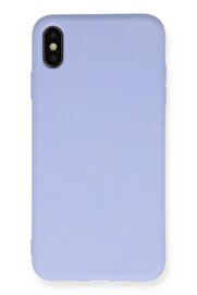 CepteToptan iPhone X Kılıf Nano içi Kadife Silikon - Lila - DROPX1934-9572
