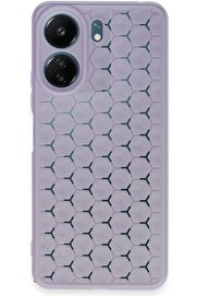 CepteToptan Xiaomi Redmi 13C Kılıf Petek Silikon Kapak - Lila - DROPX5059-9918