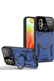 CepteToptan Xiaomi Redmi 12C Kılıf Joy Lens Standlı Kapak - Lacivert - DROPX1609-6038