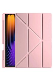 CepteToptan Xiaomi Pad 7 Pro Kılıf Kalemlikli Mars Tablet Kılıfı - Rose Gold - DROPX8104-8462