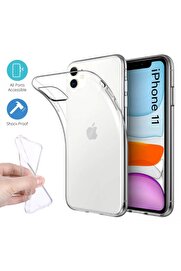 CepteToptan iPhone 11 Kılıf Lüx Şeffaf Silikon - DROPX9037-2638