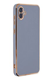 CepteToptan Samsung Galaxy A04 Kılıf Volet Silikon - Mavi - DROPX3952-8348