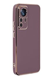 CepteToptan Xiaomi Mi 12T Pro Kılıf Volet Silikon - Mor - DROPX5334-6365