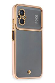 CepteToptan Xiaomi Poco M5 Kılıf Liva Lens Silikon - Rose - DROPX2255-4845