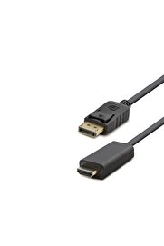 Evi̇mdeyokyok Di̇splayport To Hdmı Görüntü Kablosu 4K 30 Hz 1.8 M Si̇yah Hdx7796