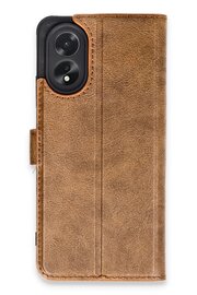 CepteToptan Oppo A38 Kılıf Trend S Plus Kapaklı Kılıf - Taba - DROPX3906-8677