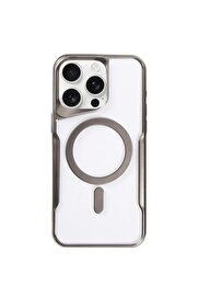 CepteToptan iPhone 14 Pro Kılıf Boyi Magsafe Silikon Kapak - Titan Gri - DROPX2141-5041