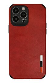 CepteToptan iPhone 13 Pro Kılıf Loop Deri Silikon - Kırmızı - DROPX3386-2967