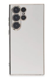 CepteToptan Samsung Galaxy S23 Ultra Kılıf Volet Silikon - Beyaz - DROPX1668-4307