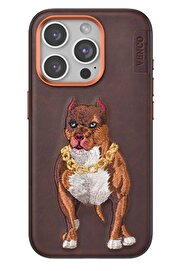 CepteToptan iPhone 14 Pro Max Perma Desenli Kapak - Kahverengi - DROPX5509-8908