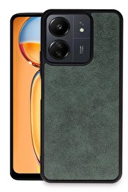CepteToptan Xiaomi Redmi 13C Kılıf Aras Deri Kapak - Koyu Yeşil - DROPX3349-9616