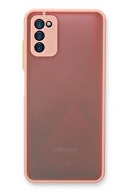 CepteToptan Samsung Galaxy A03S Kılıf Montreal Silikon Kapak - Pembe - DROPX3759-5185