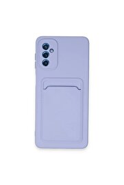 CepteToptan Samsung Galaxy A14 4G Kılıf Kelvin Kartvizitli Silikon - Lila - DROPX2328-7701