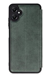 CepteToptan Samsung Galaxy A05 Kılıf Flip Cover - Koyu Yeşil - DROPX4505-1444