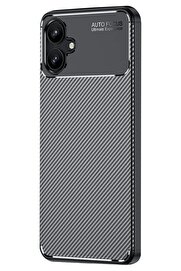 CepteToptan Samsung Galaxy A06 Kılıf Auto Focus Karbon Kapak - Siyah - DROPX2668-8519