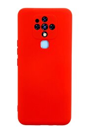 CepteToptan Tecno Camon 16 Kılıf Nano içi Kadife Silikon - Kırmızı - DROPX6045-3786