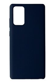 CepteToptan Samsung Galaxy Note 20 Kılıf Nano içi Kadife Silikon - Lacivert - DROPX6370-3770
