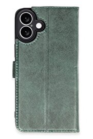 CepteToptan iPhone 16 Plus Kılıf Trend S Plus Kapaklı Kılıf - Yeşil - DROPX5117-6174