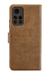 CepteToptan Xiaomi Redmi Note 11T Kılıf Trend S Plus Kapaklı Kılıf - Taba - DROPX4690-4244
