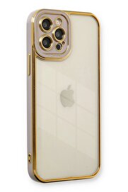 CepteToptan iPhone 12 Pro Max Kılıf Liva Lens Silikon - Lila - DROPX8592-3018