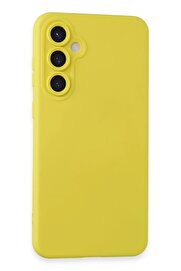 CepteToptan Samsung Galaxy S24 Kılıf Nano içi Kadife Silikon - Sarı - DROPX7764-9749