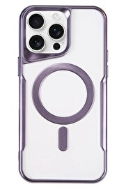 CepteToptan iPhone 16 Pro Max Kılıf Boyi Magsafe Silikon Kapak - Derin Mor - DROPX4343-5155