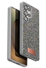CepteToptan Samsung Galaxy S25 Ultra Bright Simli Kapak - Gümüş - DROPX3728-2309