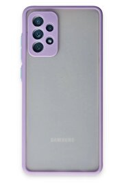 CepteToptan Samsung Galaxy A72 Kılıf Montreal Silikon Kapak - Mor - DROPX5553-3883