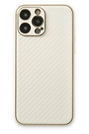CepteToptan iPhone 13 Pro Kılıf Coco Karbon Silikon - Beyaz - DROPX6378-9634