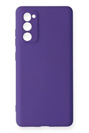 CepteToptan Samsung Galaxy S20 FE Kılıf Nano içi Kadife Silikon - Mor - DROPX2125-9195