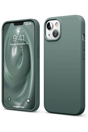 CepteToptan iPhone 14 Kılıf First Silikon - Koyu Yeşil - DROPX9196-8296