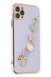 CepteToptan iPhone 11 Pro Kılıf Esila Silikon - Lila - DROPX7092-1260