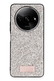 CepteToptan Xiaomi Redmi A3 4G Bright Simli Kapak - Gold - DROPX1667-8393