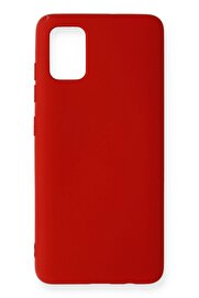 CepteToptan Samsung Galaxy A51 Kılıf Nano içi Kadife Silikon - Kırmızı - DROPX3828-3301