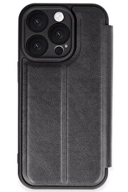 CepteToptan iPhone 16 Pro Max Kılıf Flip Cover - Siyah - DROPX4260-5614