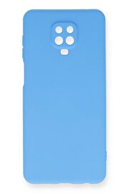 CepteToptan Xiaomi Redmi Note 9 Pro Kılıf Nano içi Kadife Silikon - Mavi - DROPX1721-8476