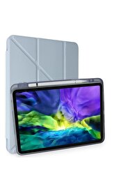 CepteToptan iPad Pro 11 (2018) Kılıf Kalemlikli Mars Tablet Kılıfı - Mavi - DROPX2702-6849