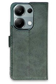 CepteToptan Xiaomi Redmi Note 13 Pro 4G Kılıf Trend S Plus Kapaklı Kılıf - Yeşil - DROPX8494-2939