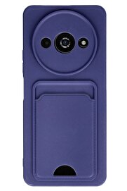 CepteToptan Xiaomi Redmi A3 4G Kılıf Kelvin Kartvizitli Silikon - Lacivert - DROPX9510-6548