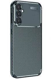 CepteToptan Samsung Galaxy S24 FE Kılıf Auto Focus Karbon Kapak - Koyu Yeşil - DROPX2232-5536