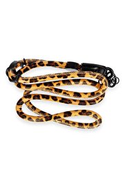 CepteToptan JI Leopar Desenli Boyun Askısı - Turuncu - CRM8916-9039
