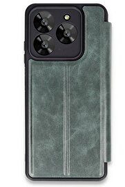 CepteToptan General Mobile Era 50 Kılıf Flip Cover - Koyu Yeşil - DROPX3619-6915