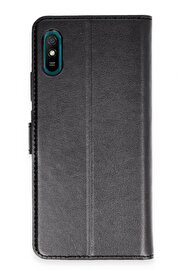 CepteToptan Xiaomi Redmi 9A Kılıf Trend S Plus Kapaklı Kılıf - Siyah - DROPX5302-8018